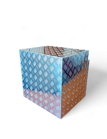 COFFRE ALUMINIUM 90L DIM.500 X 500 X 450 MM