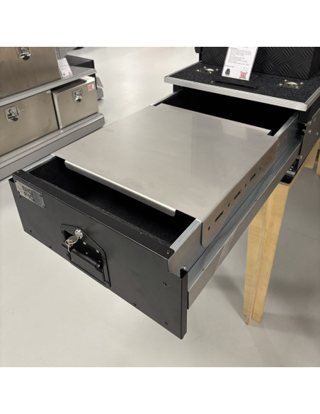 TABLETTE RALLONGE POUR COFFRE TIROIR EN INOX 445X445X80 MM