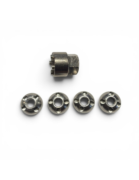 KIT 4 ECROUS ANTIVOL M8 EN ACIER INOXYDABLE