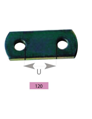 PLAQUETTE D'ASSEMBLAGE 2 TROUS - DISTANCE ENTRE...