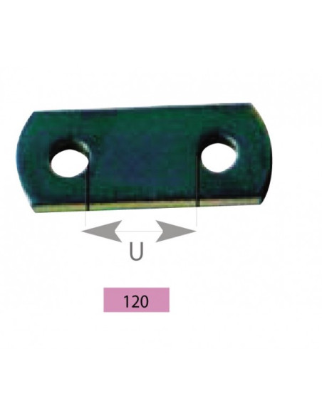 PLAQUETTE D'ASSEMBLAGE 2 TROUS - DISTANCE ENTRE PERÇAGE 120 MM