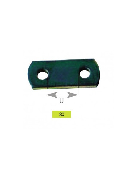 PLAQUETTE D'ASSEMBLAGE 2 TROUS - DISTANCE ENTRE PERÇAGE 80 MM