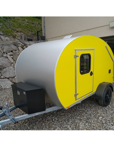 COFFRE ALUMINIUM DE REMORQUE TRAPEZE 95L DIM....