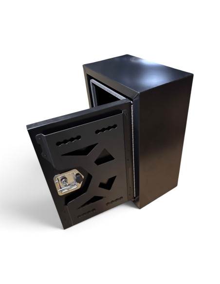 COFFRE ALUMINIUM 085L DIM. 500X300X700 MM AVEC SUPPORT PORTE