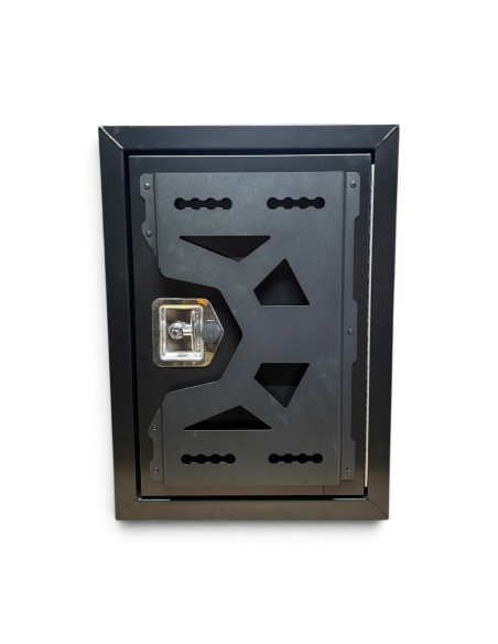 COFFRE ALUMINIUM 085L DIM. 500X300X700 MM AVEC SUPPORT PORTE