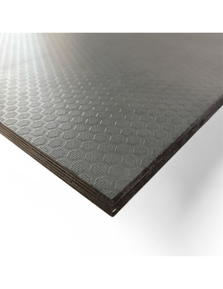 PANNEAU CONTREPLAQUE BOULEAU GRIS FONCE ANTIDERAPANT EP 15 MM - 440G
