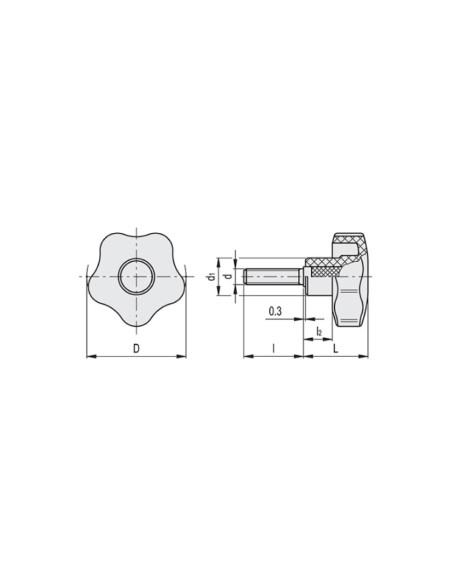MOLETTE DE SERRAGE M10 X 20 MM