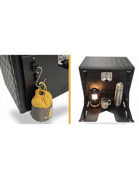 SUPPORT DE PORTE ALUMINIUM RABATTABLE
