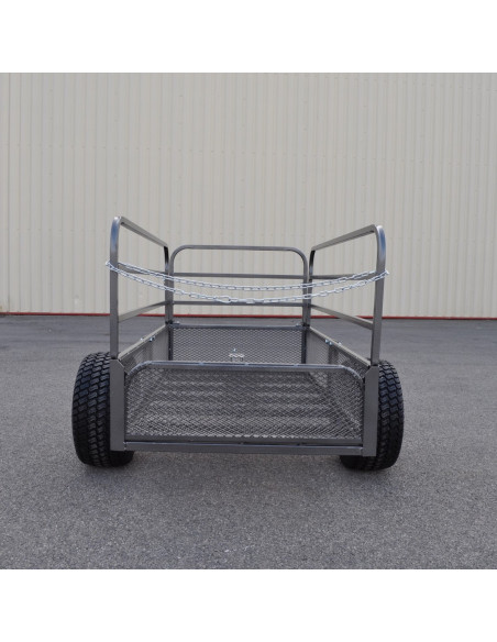 REMORQUE QUAD SIMPLE ESSIEU GRILLAGÉE PTC 500 KG