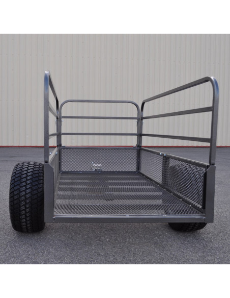 REMORQUE QUAD SIMPLE ESSIEU GRILLAGÉE PTC 500 KG