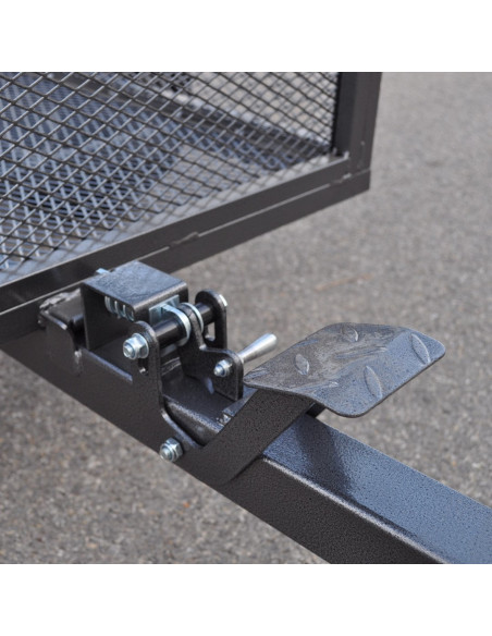 REMORQUE QUAD SIMPLE ESSIEU GRILLAGÉE PTC 500 KG