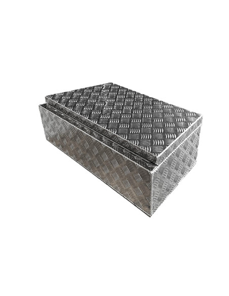 COFFRE ALUMINIUM DE REMORQUE TRAPÈZE 65L DIM. 800/610 X 400 X 240 MM