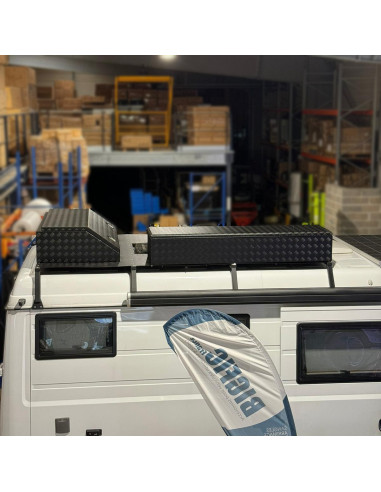 COFFRE ALUMINIUM OBLIQUE 200L DIM. 1300 X 800 X...