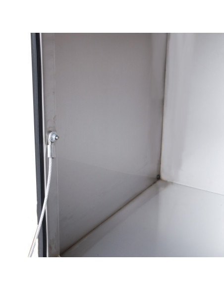 COFFRE ACIER INOXYDABLE OUVERTURE FACE 110L DIM. 800 X 400 X 400 MM