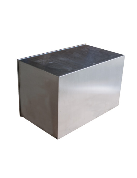 COFFRE ACIER INOXYDABLE OUVERTURE FACE 110L DIM. 800 X 400 X 400 MM