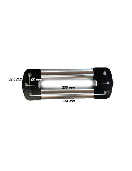 GUIDE CÂBLE POUR TREUIL 4 ROULEAUX 310 X 108 X 47 MM