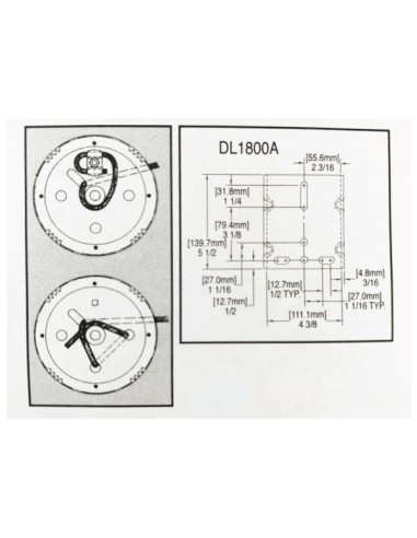 DUTTON LAINSON TREUIL MANUEL À CLIQUET NU DL1800A