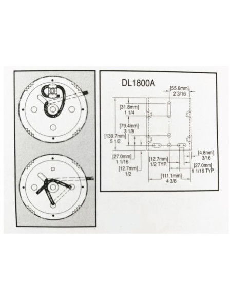 DUTTON LAINSON TREUIL MANUEL À CLIQUET NU DL1800A