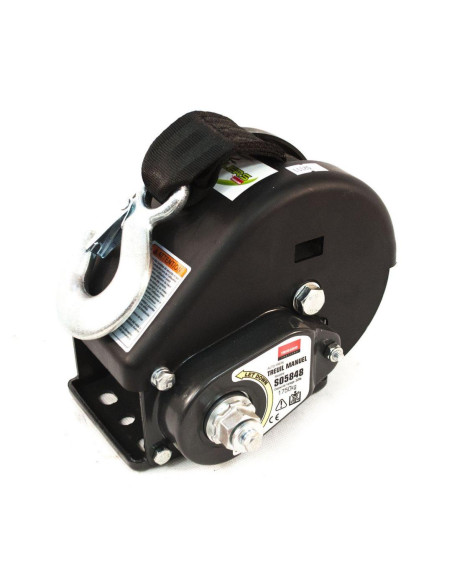 BIGFIC TREUIL MANUEL AUTOFREINÉ SANGLE 8 M HALAGE 1750 KG LEVAGE 680 KG