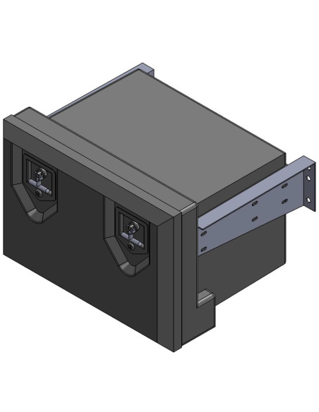 SUPPORTS DE COFFRE SOUS CHASSIS OUVERTURE FACE 273 X 121 X 40 MM