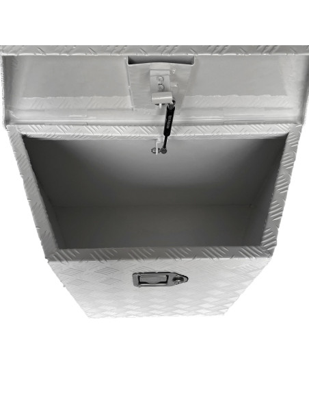 COFFRE ALUMINIUM DE REMORQUE TRAPEZE 95L DIM. 720/400 X 380 X 460 MM
