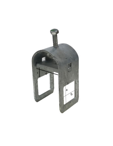 OMEGA U CHANDELLE 50 X 50 MM SUR TUBE 75 X 40 MM
