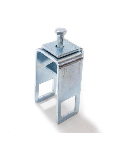 U DE FIXATION À VISSER SUR TUBE 60 X 60 MM POUR CHANDELLE 40 X 40 MM