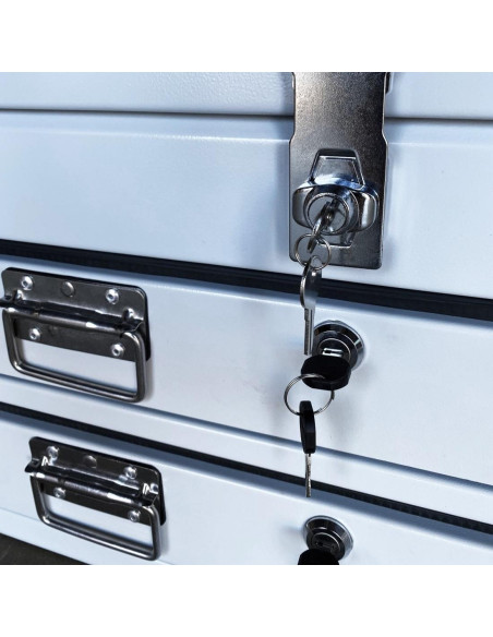 FERMETURE SÉCURISÉE EN 2 PARTIES (LIVRÉE AVEC 2 CLEFS)