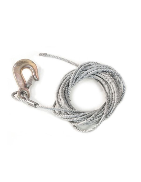 CÂBLE DE TREUIL Ø 6 MM LONGUEUR 7 M TRACTION 0,9 T MAX
