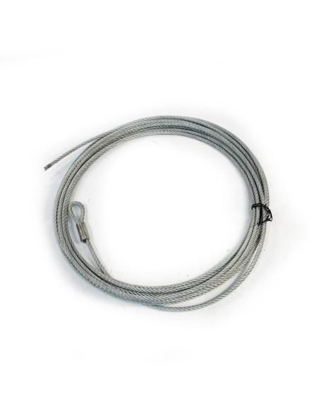 CÂBLE DE TREUIL Ø 6,35 MM LONGUEUR 10 M TRACTION 2,95 T MAX