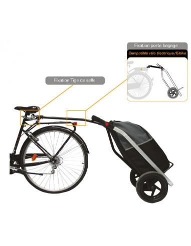 REMORQUE VÉLO TROLLEY 50L