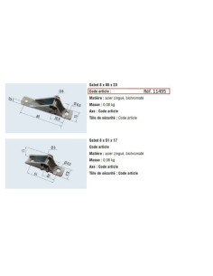 SABOT DE FIXATION POUR...