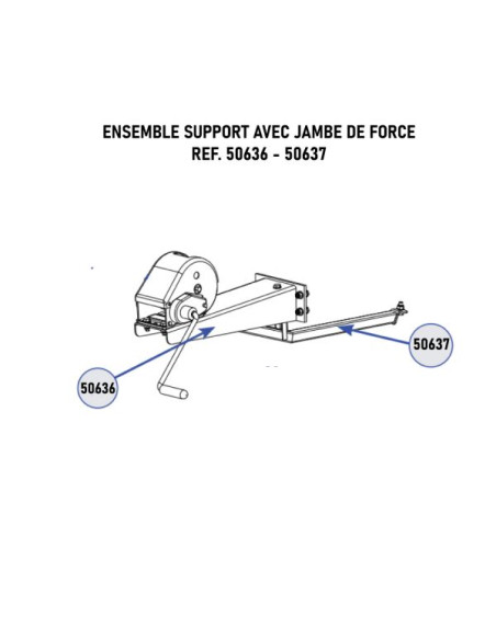 JAMBE DE FORCE POUR SUPPORT DE TREUIL