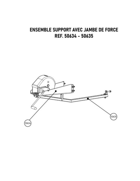 JAMBE DE FORCE POUR SUPPORT DE TREUIL