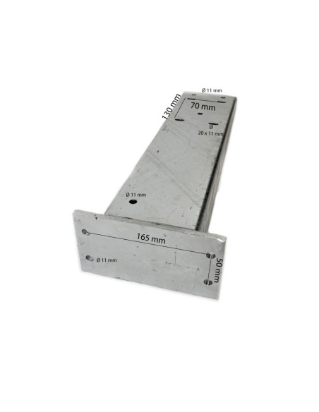 PLATINE SUPPORT DE TREUIL ACIER GALVANISÉ 540 X 200 X 110 MM