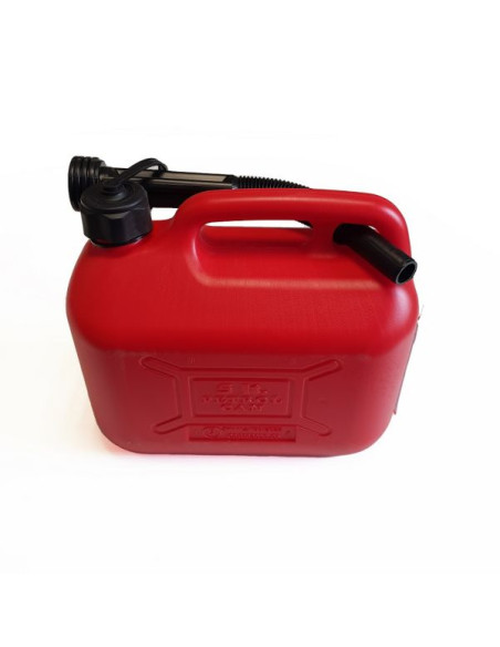 JERRICAN 5 LITRES AVEC BEC VERSEUR - NIVEAU DE CARBURANT VISIBLE