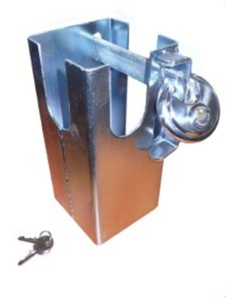 ANTIVOL CARRÉ POUR TÊTE D'ATTELAGE DE REMORQUE DÉTELLÉE