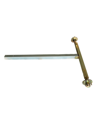 ESSIEU DROIT TYPE CORNIÈRE AVEC MOYEUX 100X4 -...