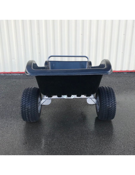 REMORQUE QUAD SIMPLE ESSIEU CAISSE POLYP. PTC 550 KG