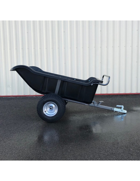 REMORQUE QUAD SIMPLE ESSIEU CAISSE POLYP. PTC 550 KG
