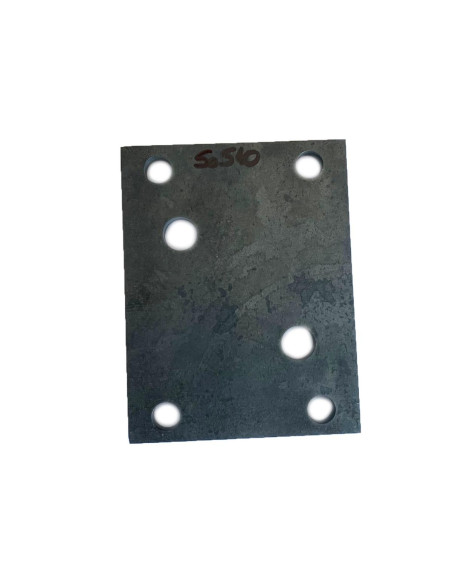PLATINE CONTREPLAQUE GALVANISÉE POUR SUPPORT DE ROUE JOCKEY 70X70 MM