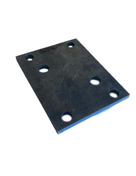 PLATINE CONTREPLAQUE GALVANISÉE POUR SUPPORT DE ROUE JOCKEY 70X70 MM