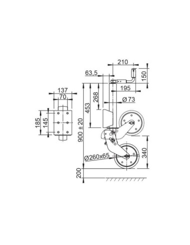 ALKO ROUE JOCKEY AUTOMATIQUE RENFORCÉE Ø 73 MM...