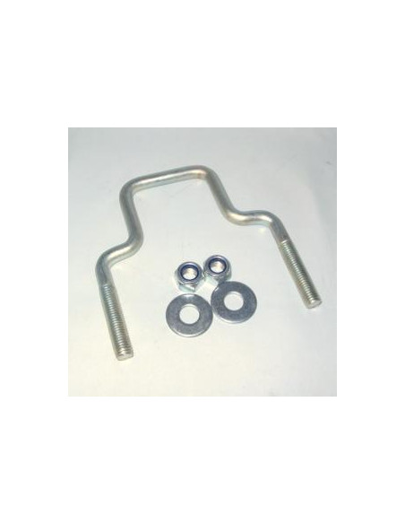 BRIDE SUPPORT ROUE DE SECOURS POUR TUBE 60 MM LARGEUR FILETAGE 130 MM