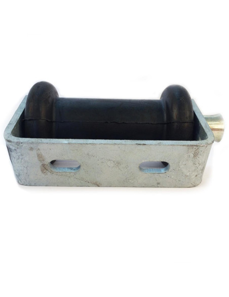 BOBINE ROULEAU DROIT SUR SUPPORT GALVANISÉ 170 X 70 X 85 MM