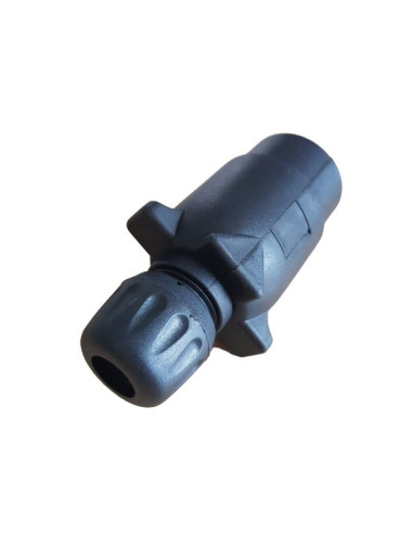 PRISE MÂLE 7 PLOTS PLASTIQUE NOIR