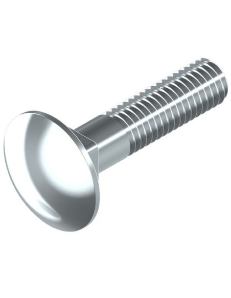 VIS À TÊTE BOMBÉE COLLET CARRÉ DIN 603 8.8, ACIER ZINGUÉ M10