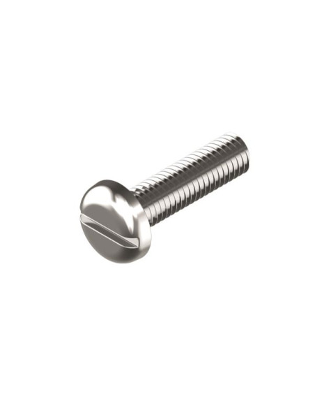 VIS À TÊTE PLATE FENDUE DIN 85 - 4.8, ACIER ZINGUÉ M5 X 10 MM