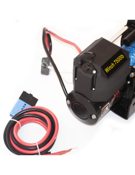 TREUIL ÉLECTRIQUE DE TRACTION 3,4 T 12V À CORDE SYNTHÉTIQUE