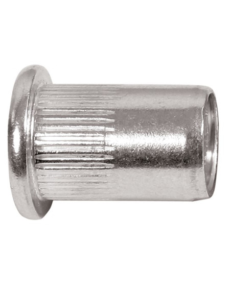 ECROU NOYE A TETE PLATE, ALUMINIUM M6
